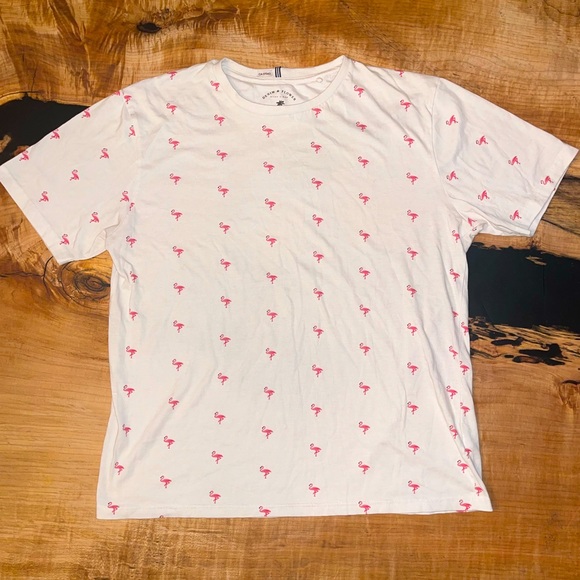 Denim & Flower White “Flamingo” T Shirt. High quality material. Men’s Size XL. - Picture 1 of 6